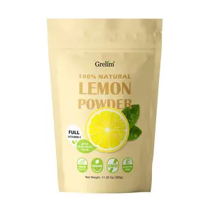 Grelim Freeze Dried Lemon Powder 11.30oz Gluten Free Filler Free Lemon Drink Mix for Smoothies Beverages Baking & Cooking 320g