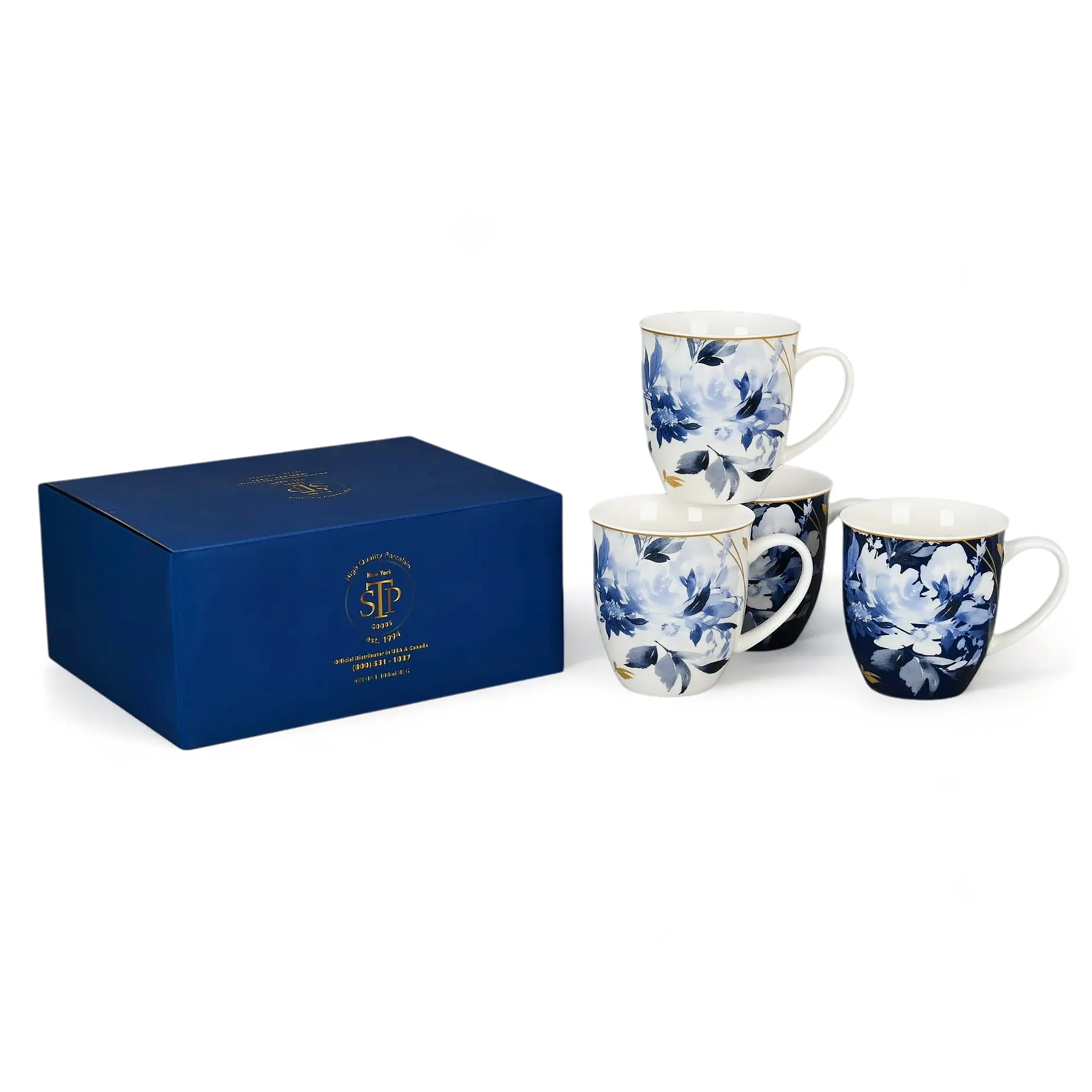 Mizuki Porcelain Mug Set of 4 in Gift Box
