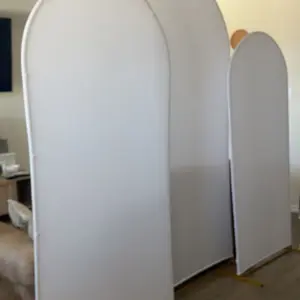 Golden Arch Kits, Adjustable & Portable Background Stand for Party Wedding Garden Balloon Decor Flowers Arches Gifts for Mother's Day (6FT+6.6FT+7.2FT）