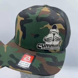 Cummins Custom Made Patch - Adjustable Snap-Back Style - Available in Multiple Colors & Designs - Classic 112 to Flat Bill Flex Fit Styles