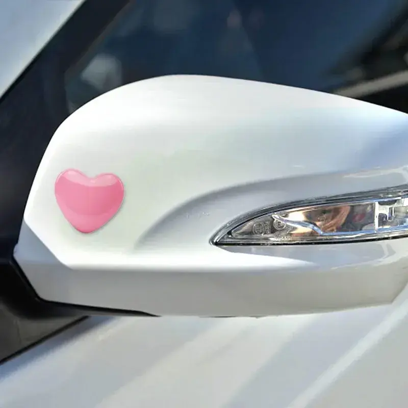 2026 New 3D Metal Heart Black And Pink Shaped Sticker 1.1' X 1' DIY Decorative Decal for Car Exterior Decor，Phone，Laptop Stickers For your Cars