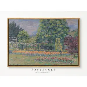EasySuger Claude Monet Framed Print | Framed Canvas Wall Art with hanging kit