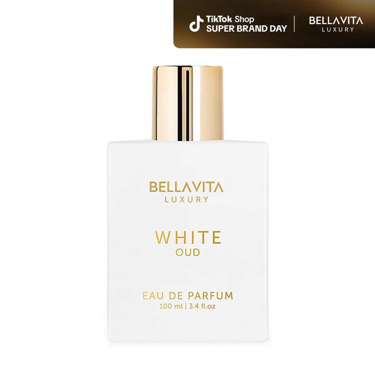Bellavita Luxury White Oud Eau De Parfum 100ML | Elegant Unisex Perfume for Women & Men | Fresh Spicy Oud Fragrance | Long Lasting Luxury Scent | Women Perfume Gift Set | Super Brand Day Exclusive