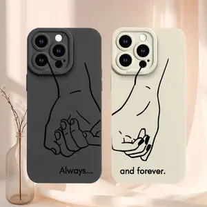 Phone Case - Your smartphone, soft summer couple themed phone case with unique always handshake design, UV printing, suitable for iPhone 16, 15, 11, 12, 13, 14 Pro Max, XR, X/XS, 7, 8 Plus and 16E. It is lightweight, durable and stylish.