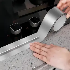 Aluminum Foil Seam Tape Roll, Sealing Gaps, 4.8cmx10m, Kitchen Oil-Proof Sticker, Fireproof High Temperature Resistant Waterproof Mold Proof