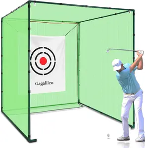 Gagalileo Golf Cage Net with Steel Frame and Target: 10X10X10FT Heavy Duty Practice Net for Backyard Driving & Indoor Driving Range Outdoor Training Galileo Sports LLC