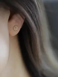 Snowflake Zircon Earrings Set, Brass Material, Vintage Elegant Style, Unique Simple Design, Perfect for Daily Wear, Parties, Holidays