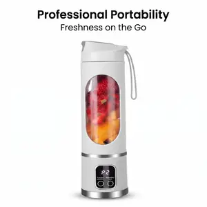 1500mAh Rechargeable Cordless Personal Blender, Powerful Ice-Crushing Mini Blender Cup, Portable Juicer for Protein Shakes & Fruit Juices