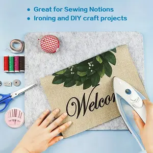 One piece: Heat-resistant felt ironing mat for quilting and sewing projects, a replacement pad for ironing boards, a steam-proof mat for easy ironing, a must-have for home/college dorms.