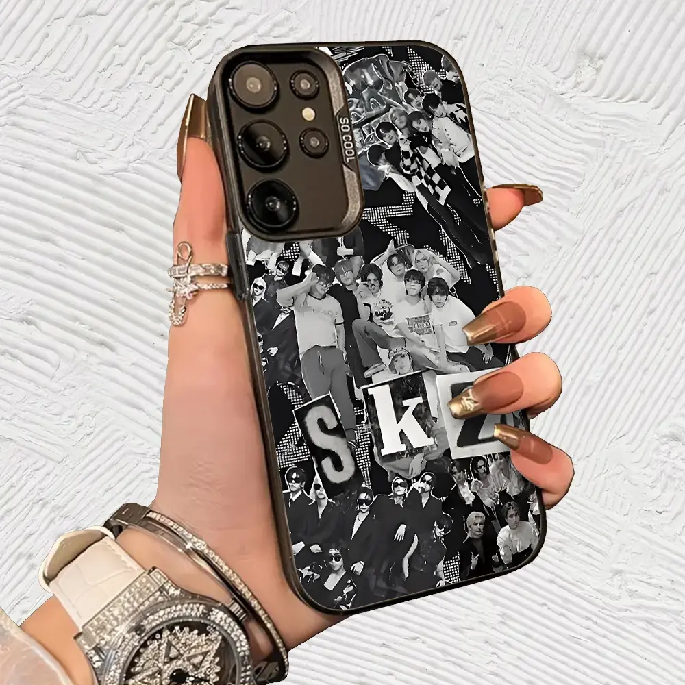 Phone Case: S-K-Z Black and White Collage Case - Premium Elegant Anti-Yellowing and Wear-Resistant Phone Case with UV Printing for Samsung Galaxy S26 25 24 23 22 21 Ultra Plus FE &iPhone 17 16 15 14 13 12 11 Plus Pro ProMax