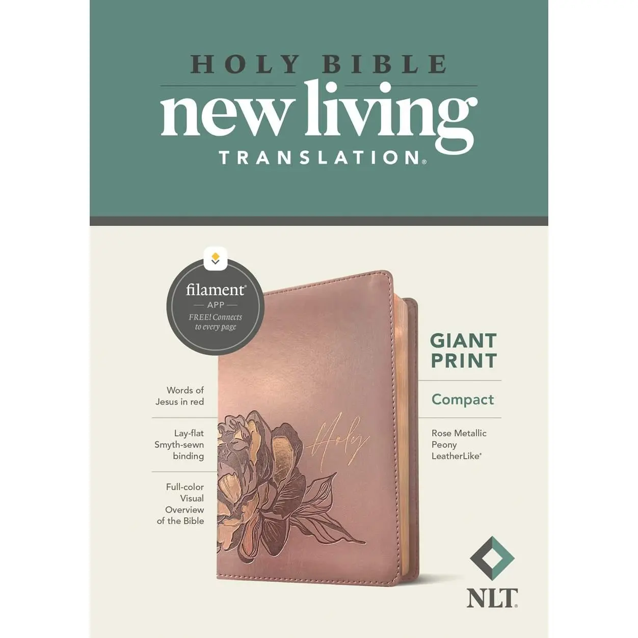 NLT Compact Giant Print Bible, Filament Enabled