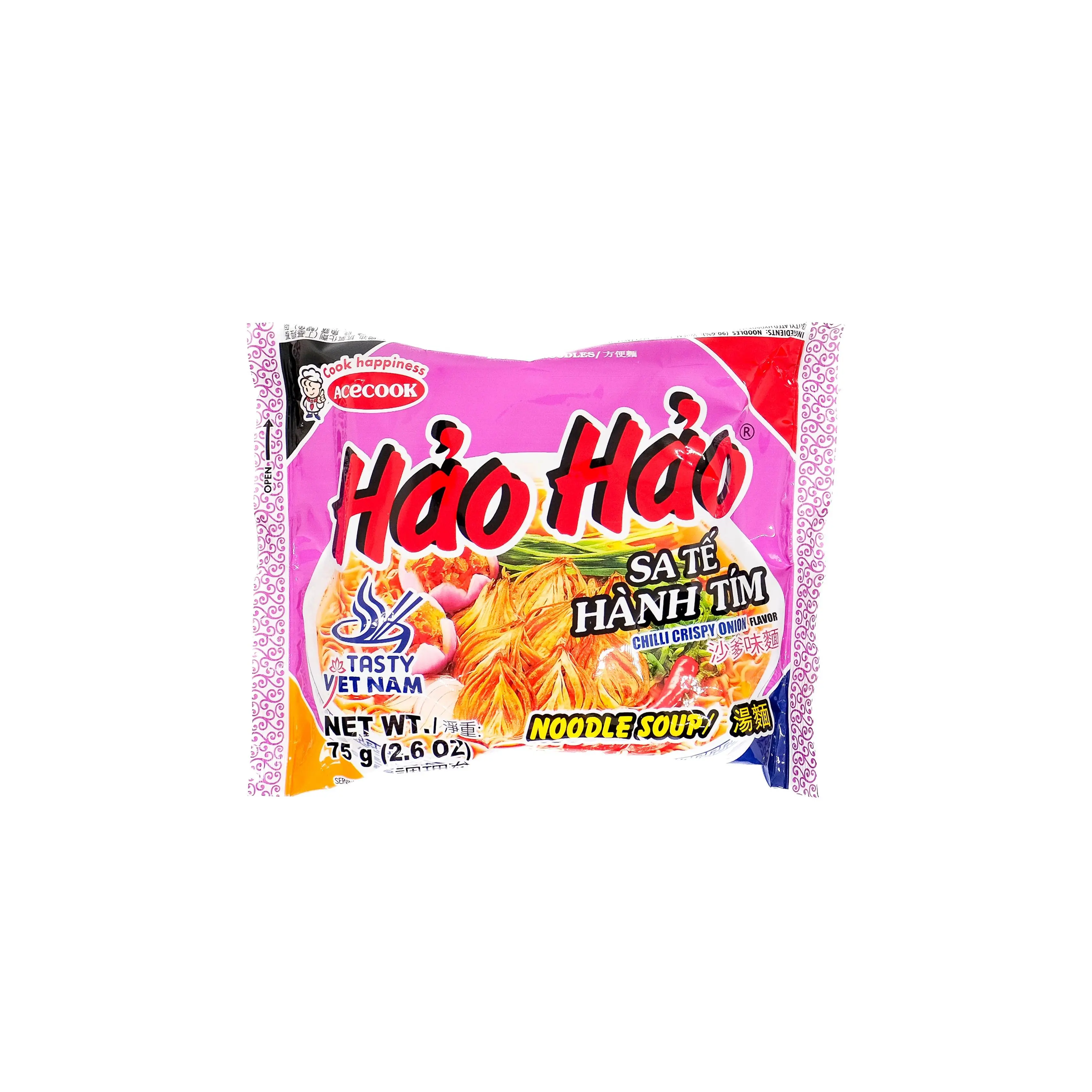 Hao Hao Sa Tế Hành Tím Chili & Crispy Onion Instant Ramen Noodle