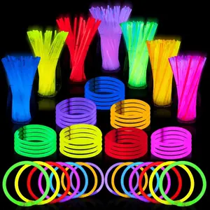 144 Pcs 8" Glowsticks Bracelets Necklaces Glow in the Dark Party Favors for Birthday, Easter, Christmas, Halloween & Football Party Supplies , Long Lasting Eye Catching Glow Time 3-6 Hours, Child Safe Non Toxic Waterproof