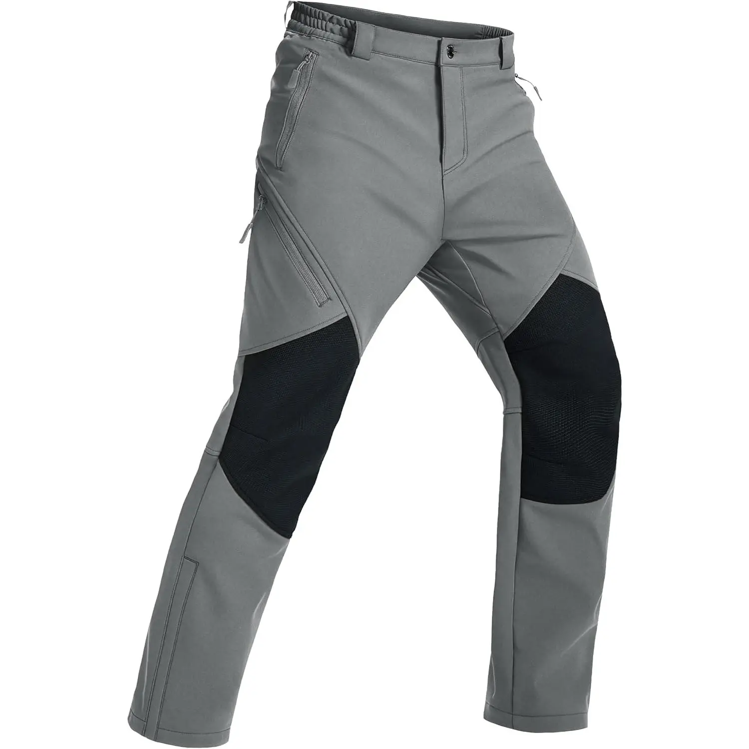 Men's Snow Ski Waterproof Pants Winter Fleece Lined Insulated Work Outdoor Hiking Snowboard Pants 4 Pockets