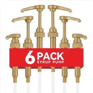 6 count Coffee Syrup Pump Dispenser -  Skinny Syrup Pumps Fit for 25.4oz   Syrup Bottles ()
