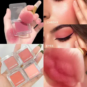 A soft blush palette of four colors, a natural matte finish, long-lasting buildable coverage, powder formula, water and sweat resistant, compact and portable, suitable for all skin tones