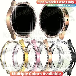 KAYKWONG'S Unisex Rhinestone Decor Watch Case (Only), Fits For Samsung Galaxy 4/5/6/7/8, 40mm/44mm, Smartwatch Protective Cover, Watch Protector