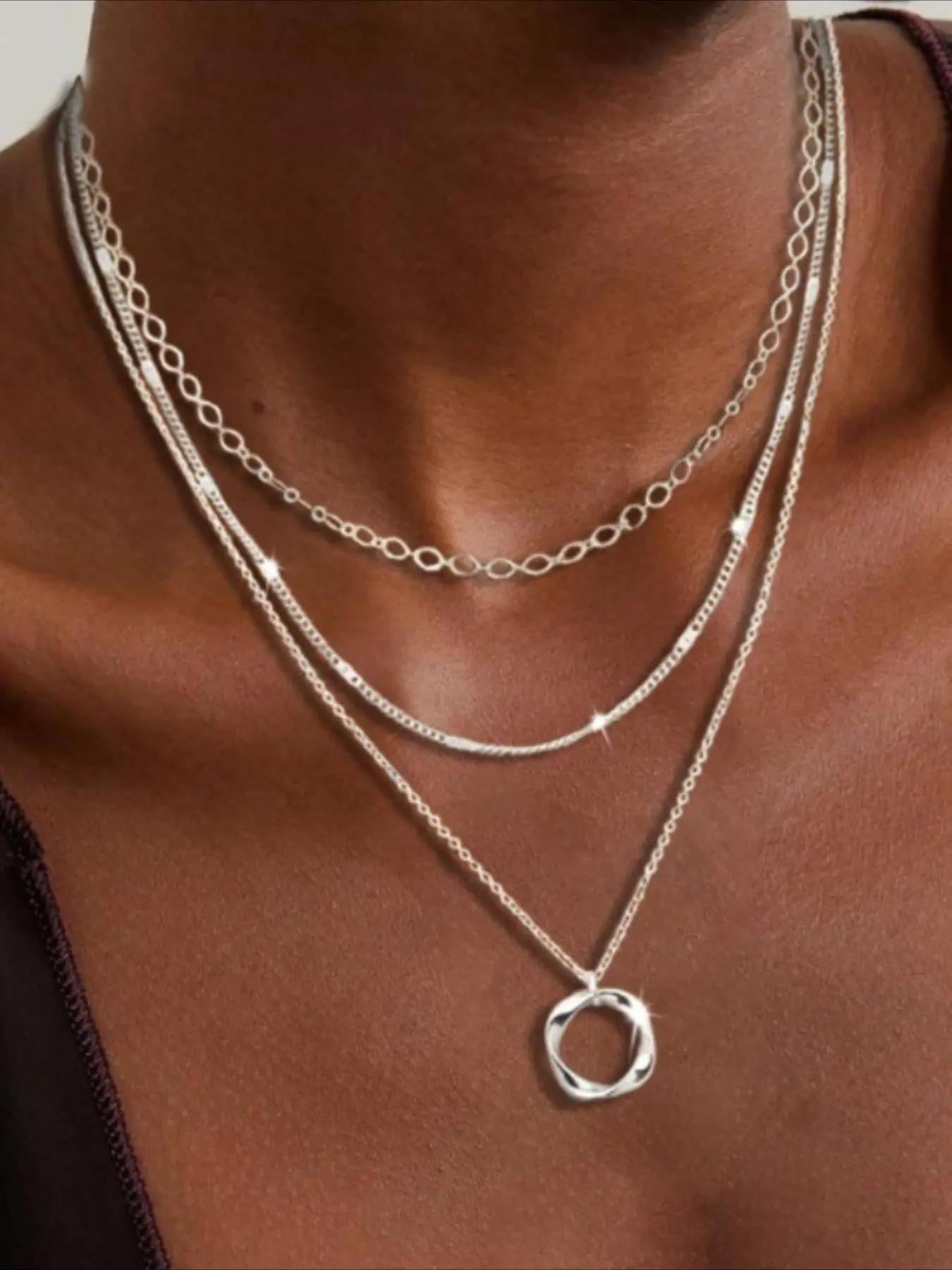 Layered Necklace for Women, Fashion Jewelry for Party, Dainty Layering Jewelry, Daily Clothing Decor, Trendy All-match & Exquisite Jewelry for Birthday Gift, Jewelry Gifts