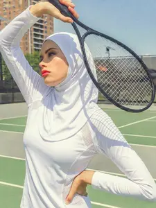 Women's Versatile Sports Quick-Dry Headscarf, Glitter Hijab Sun Protection, Instant Workout Hijab for Gym Outdoor Activities, Breathable