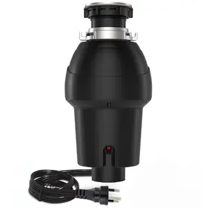 【GARVEE】Garbage Disposal, Standard Series 3/4 HP Continuous Feed Food Waste Disposer, Black, Set of 1