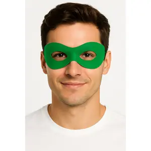 Festive Green Superhero Domino Mask