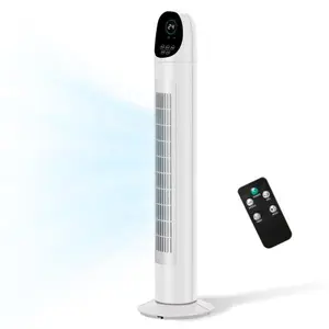 Winado 36" Tower Fan for Bedroom, Bladeless Floor Fan with Remote Control, Digital Display, Adjustable Oscillating, 3 Speeds, 3 Modes & 9H Timer, Bladeless Quiet Fan for Cooling Home Office