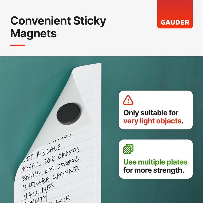 Large Magnetic Dots | Flexible Sticky Magnets (Each 1.2") | Magnetic Stickers