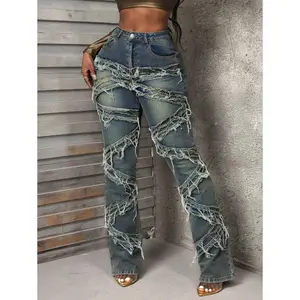 Women's Street Style Casual Ripped Distressed Jeans
