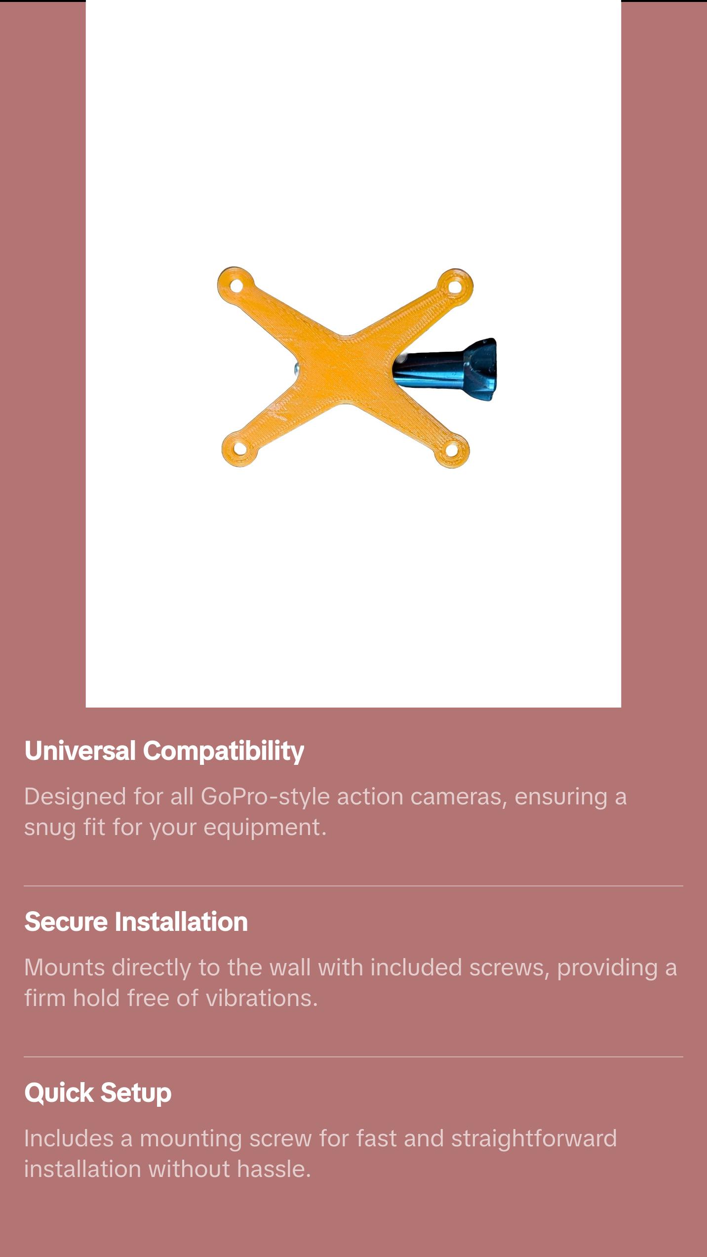 Action Camera Storage Wall Mount