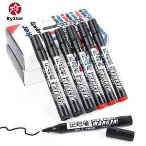 RYSTAR Oily marker pen, refillable, specially designed for logistics use, large-head marker, quick-drying, large-capacity, blue-black, thick-tip pen