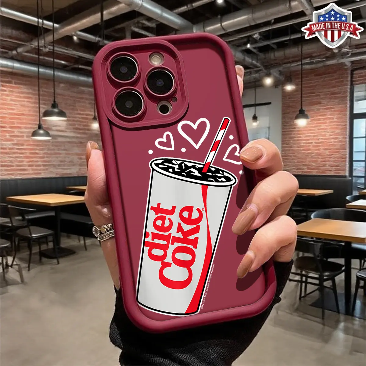 Cute Soda Drink Cartoon Aesthetic Pattern Case for iPhone 17 Pro Max 16 15 14 13 12 11 XR XS Plus Air Slim Shockproof Protective Anti Scratch Lightweight TPU Cover