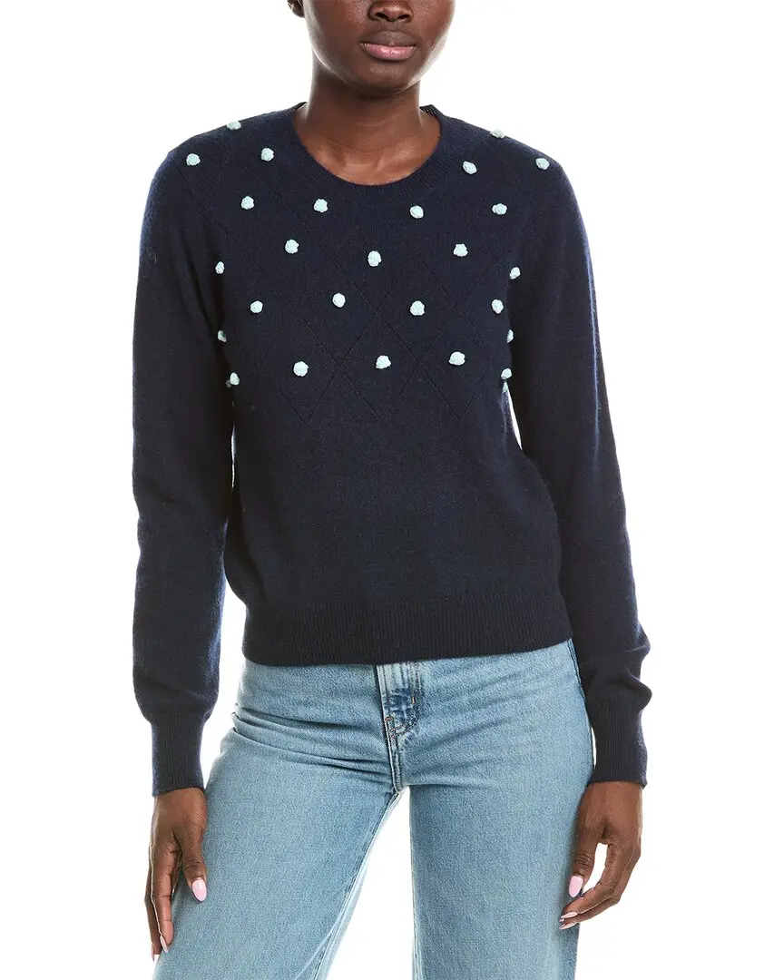 Brodie Cashmere Vintage Pom Cashmere Sweater