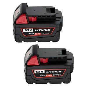 For Milwaukee M18 2-Pack 8.0Ah 18V Lithium-Ion Replacement Batteries, Compatible with Models 48-11-1862, 48-11-1852, 48-11-1882, for Cordless Tools