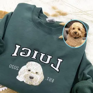 Custom Pet Embroidered Shirt Custom Embroidered Sweatshirt With Cat Name Est Year Sweatshirt Cat Gift Idea
