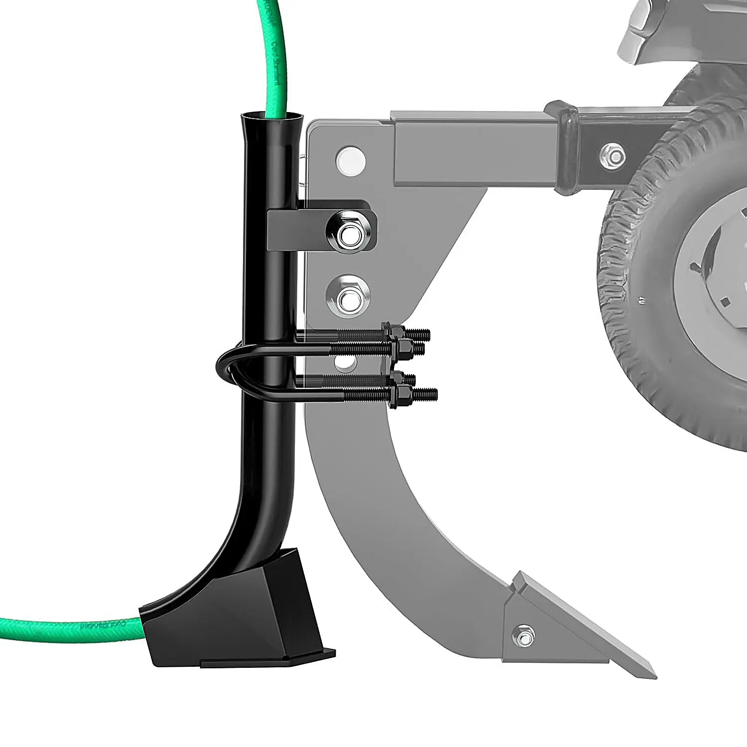 Pipe Layer Attachment for Hitch-Mounted Ripper Trencher Accessories - Flexible Fit for 3-Point Ripper Hitch Lawn Subsoiler (ATV/UTV Tractor), Light Duty Pipe Burying Tool with 2 U-Bolts, Max 1.18" Dia, Father's Day Gift