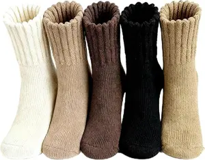 Specially Designed Cold Winter Women's Socks Floral Compression Knee-High Cozy Warm Boot Socks Size 5-11 5 Pairs Perfect Christmas Gifts