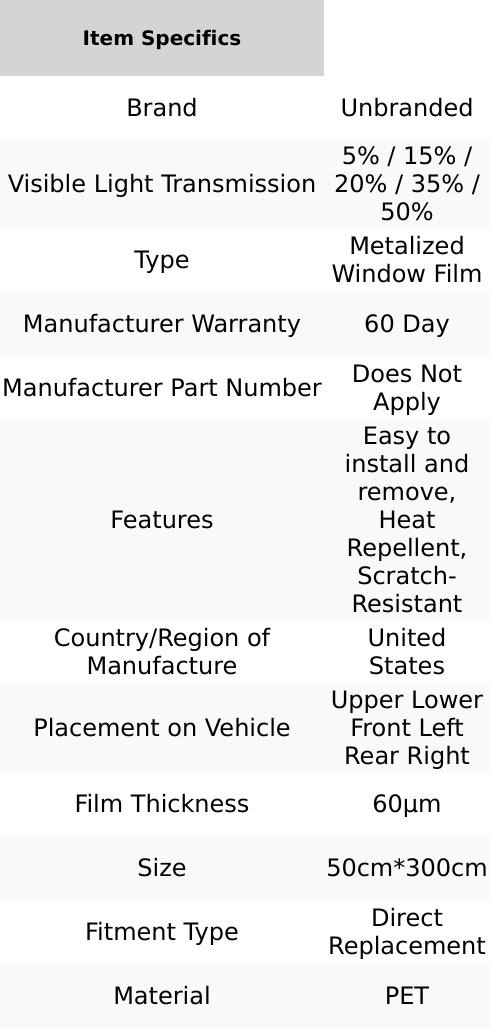 One Way Mirror Window Film Heat UV Reflective Privacy Tint Foil for Home Office One Way Mirror Window Film Heat UV Reflective Privacy Tint Foil for Home Office