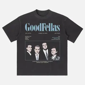Goodfellas T-Shirt, Retro 1990 Goodfellas Cast Poster Graphic Tee, Unisex Fit for Crime Movie Fans, Great Gift for Martin Scorsese & Gangster Classic Lovers