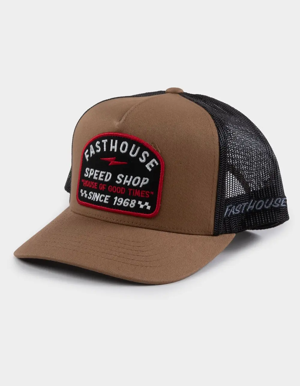FASTHOUSE Mens Junction Trucker Hat, Brown FASTHOUSE Mens Junction Trucker Hat, Brown