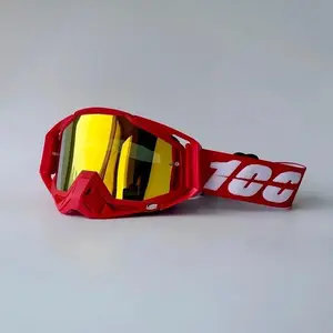 100 Motocross Goggles HD Lens Motorcycle Anti-fog Eyeglasses Sports Windproof Protect Riding  Men Women Moto MX MTB Sunglasses Protective Gear