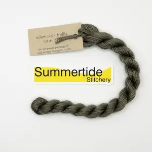 Silk & Ivory 144 Truffle Needlepoint Thread Silk and Wool Blend 13 Mesh