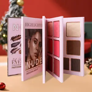 43 Color Makeup Palette, Four-Layer Book Style Eyeshadow Palette, Matte & Shimmer Finish, Blush Contour Highlighter Set, Highly Pigmented Palette