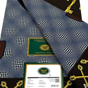 Authentic African Print 100% Cotton 6yards - Premium Quality Fabric with Unique Patterns and Designs