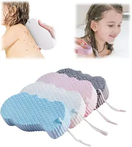 2024 Upgraded Soft Exfoliating Bath Sponges 4 Pcs,for Shower Gentle Exfoliating Body Scrub Sponge,Quick-Dry Sponge,Deep Cleansing Body Sponge,African Net Sponge Exfoliating,for All Skin Types