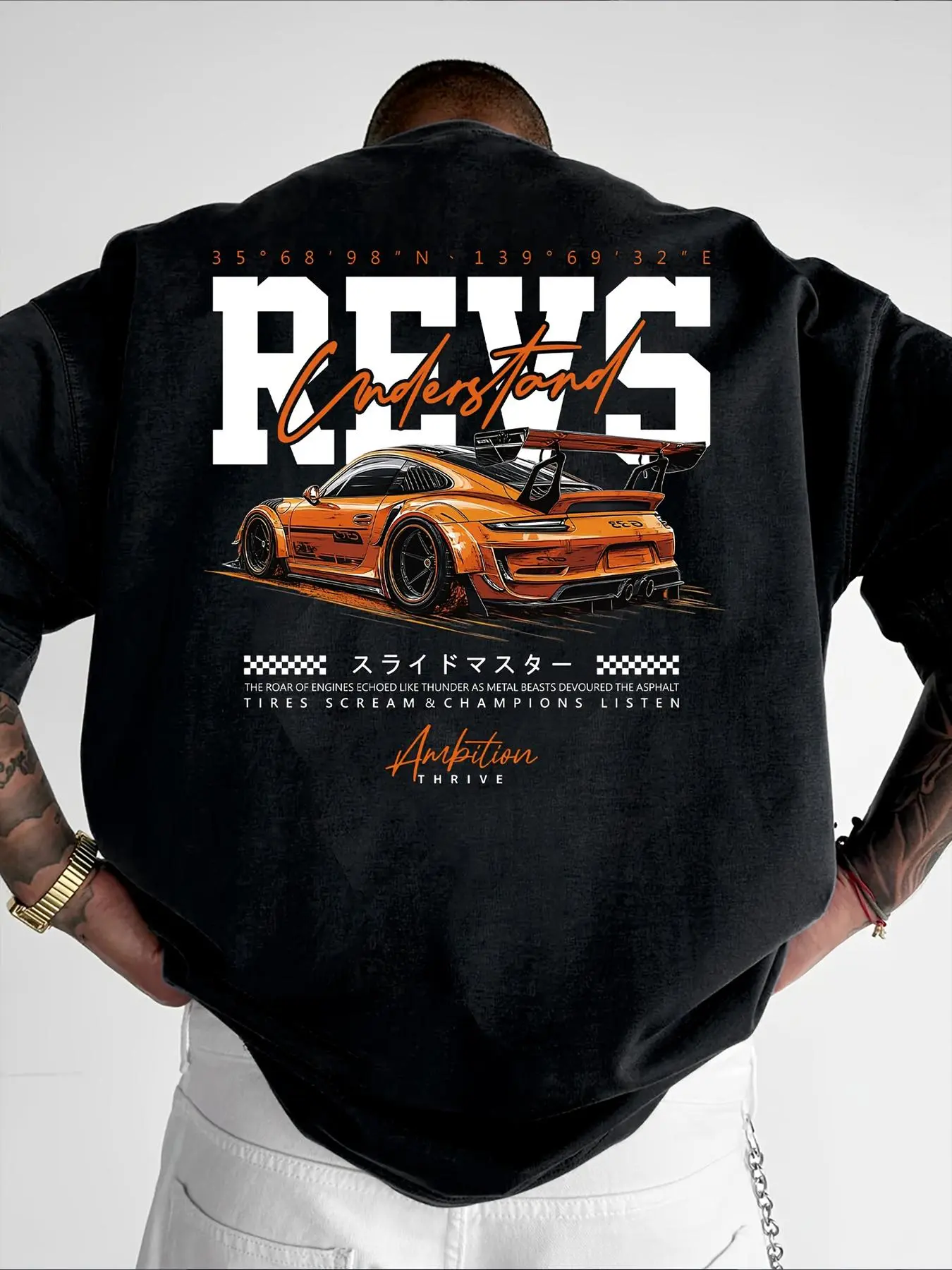Men's Regular Fit Car Print Round Neck Tee, Street Fashion Casual Short Sleeve T-Shirt for Daily Wear, Men's Summer Clothes, Top, Casual Streetwear Top