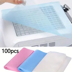 100pcs Unscented Professional Nail Art Dust Collector Filters - Efficient Manicure Machine Dust Absorption Sheets for Easy Clean & Use