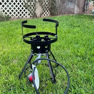 Burner High Pressure Powerful Propane Outdoor Cooking Heavy Duty medida 13x13x17 de alto