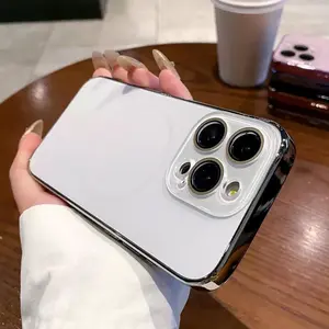 AG Matte Magnetic Phone Case for iPhone 15 Pro Max [Full Camera Protection] [Compatible with Mag-Safe] Soft Plating Shockproof Anti-Fingerprint Phone Case Cover 6.7 Inch - Starlight White