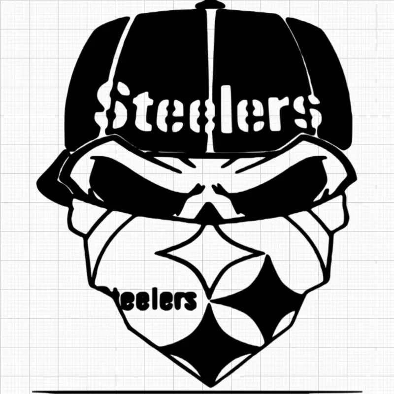 Steelers Decal, Durable Vinyl Sticker for Car, Laptop, Water Bottle