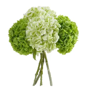 Real Touch Hydrangea Artificial Flowers Lifelike Latex Fake Hydrangeas for Wedding Bouquets Home Decor Party Arrangements Table Centerpieces Dark